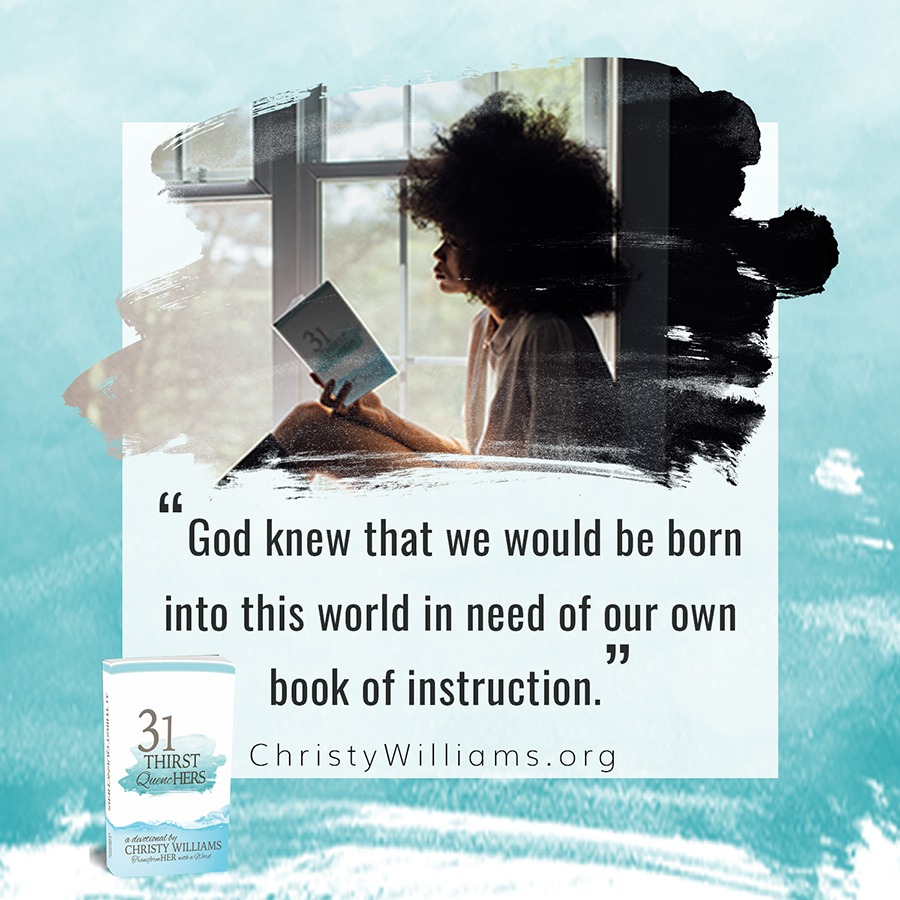 God knew that we would be born into this world in need of our own book of instruction. - Christy Williams